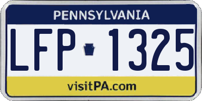 PA license plate LFP1325