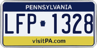 PA license plate LFP1328