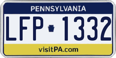 PA license plate LFP1332