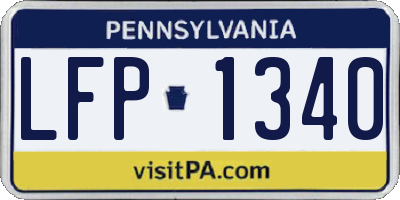 PA license plate LFP1340