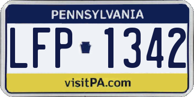 PA license plate LFP1342