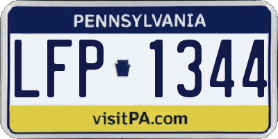 PA license plate LFP1344