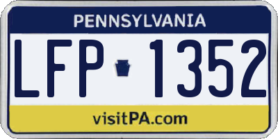 PA license plate LFP1352