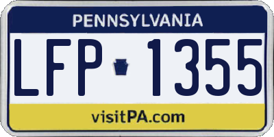 PA license plate LFP1355