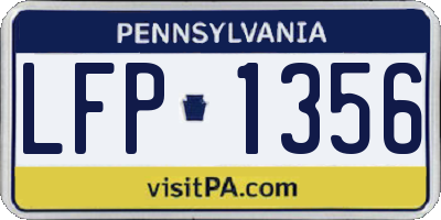 PA license plate LFP1356