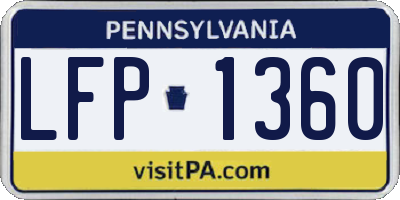 PA license plate LFP1360