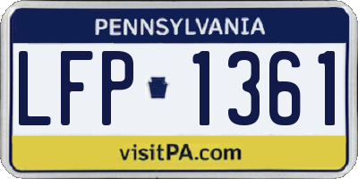 PA license plate LFP1361