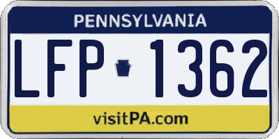 PA license plate LFP1362