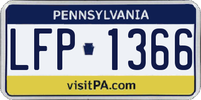 PA license plate LFP1366