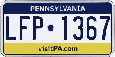 PA license plate LFP1367