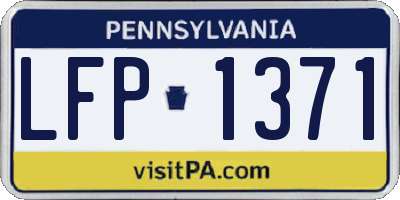 PA license plate LFP1371