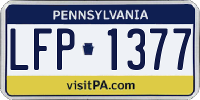 PA license plate LFP1377