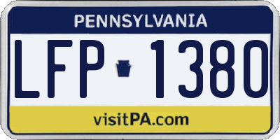 PA license plate LFP1380