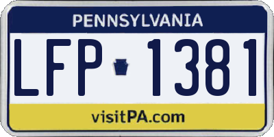 PA license plate LFP1381