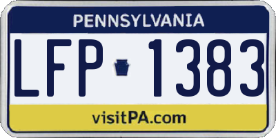 PA license plate LFP1383