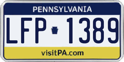 PA license plate LFP1389