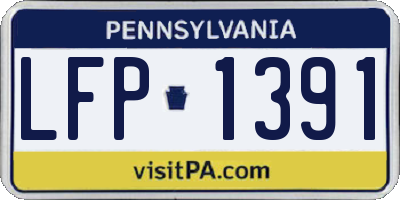 PA license plate LFP1391