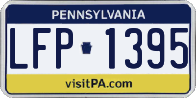 PA license plate LFP1395