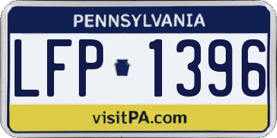 PA license plate LFP1396