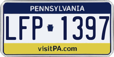 PA license plate LFP1397
