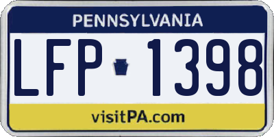PA license plate LFP1398