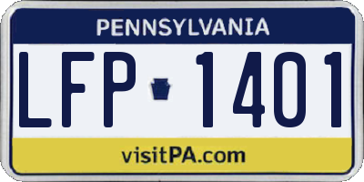 PA license plate LFP1401