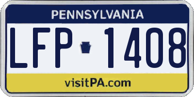 PA license plate LFP1408