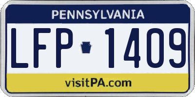 PA license plate LFP1409