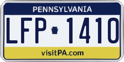 PA license plate LFP1410
