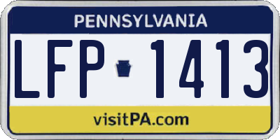 PA license plate LFP1413