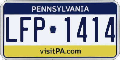 PA license plate LFP1414
