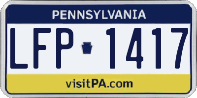 PA license plate LFP1417