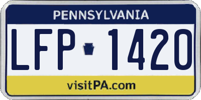 PA license plate LFP1420