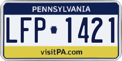 PA license plate LFP1421