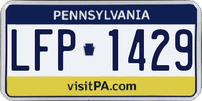 PA license plate LFP1429