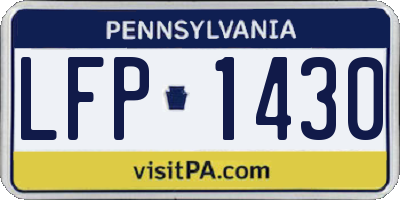 PA license plate LFP1430