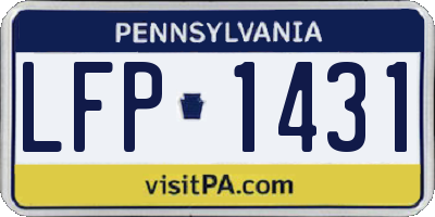 PA license plate LFP1431