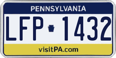 PA license plate LFP1432