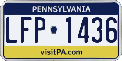 PA license plate LFP1436