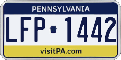PA license plate LFP1442