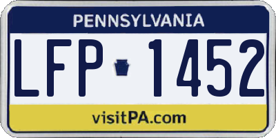 PA license plate LFP1452