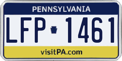 PA license plate LFP1461