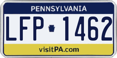 PA license plate LFP1462