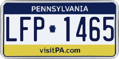 PA license plate LFP1465