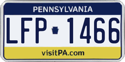 PA license plate LFP1466