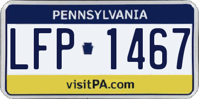 PA license plate LFP1467