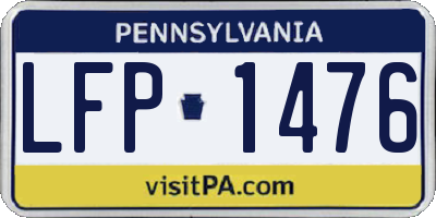 PA license plate LFP1476