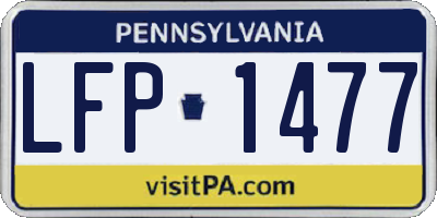 PA license plate LFP1477