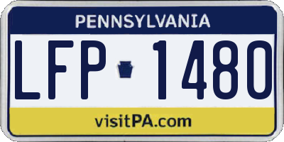 PA license plate LFP1480