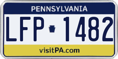 PA license plate LFP1482